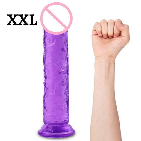 Realistic Dildo With Suction Cup Huge Jelly Sex Toys for Woman Men -BH01195-Veeddydropshipping