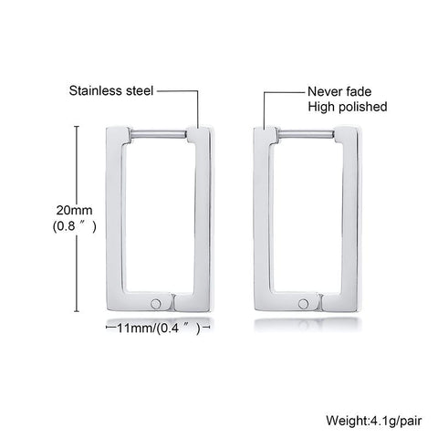 Square Hoop Earring for Women Girls Ear Rectangle-JW01423-Veeddydropshipping