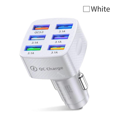 75W 6 Ports USB Car Charger 15A super fast charge-Veeddydropshipping