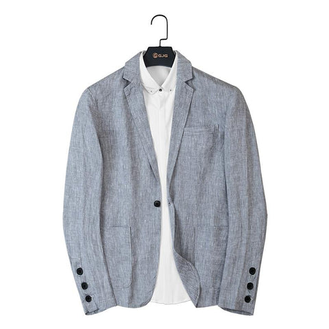 Linen Shirt Men&#39;s Youth Fashion Casual Light Coat-MF01317-Veeddydropshipping