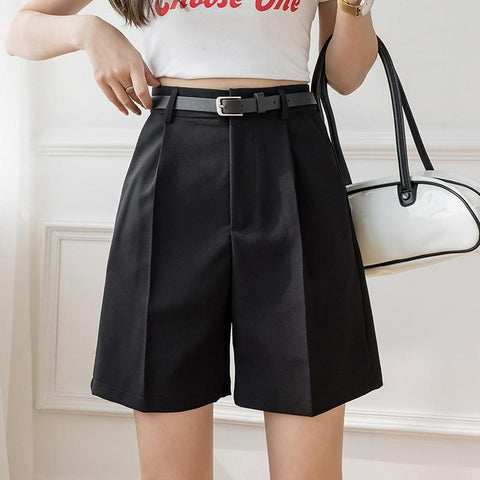 Fashion High Street Drape Suit Shorts Women-WF00566-Veeddydropshipping