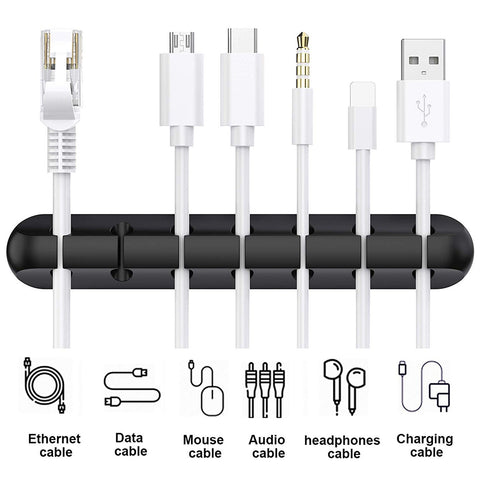 Cable Organizer Silicone USB Cable Winder Management Clips Desktop Cable Holder For Mouse Keyboard-PA00855-Veeddydropshipping