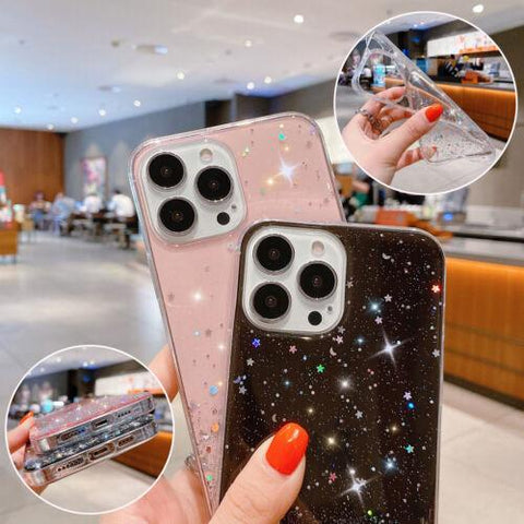 Glitter Shockproof Case for iPhone 14 13 12 11 Pro Max XR XS SE 7 8 PLUS Cover-PA00102+Veeddydropshipping