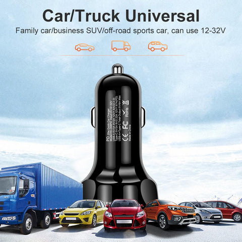 MZX 4 Ports Car Charger Fast Charge 2 USB-A-PA01152-Veeddydropshipping