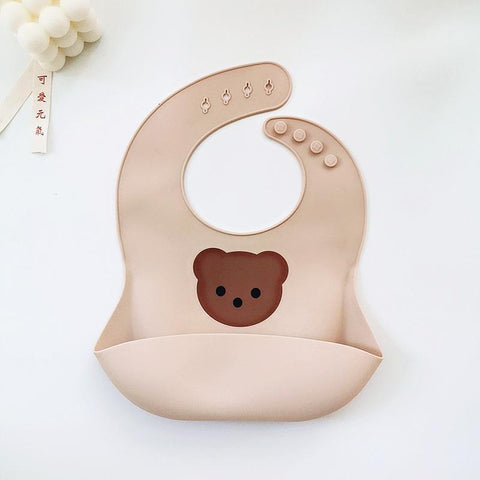 Cute Bear Baby Silicone Bib Waterproof Baby Bibs Newborn Babies Items Accessories-Veeddydropshipping-7