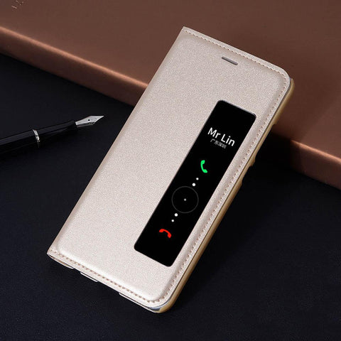 Flip Leather Smart View Case For Huawei P10 P9 Plus P8 Luxury Shockproof Cover-PA00275-Veeddydropshipping
