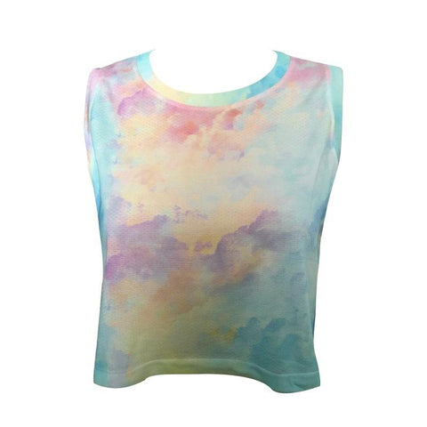 Printed Women Vest Fitness Sports Crop Top Style Fashion Yoga Blouse Bra -OS00814-Veeddydropshipping