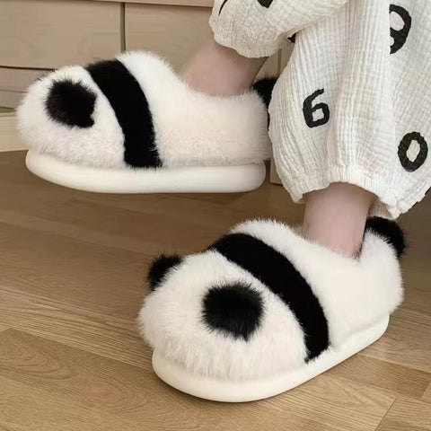 Panda Indoor Slippers Fluffy Winter Warm Slippers-BS01275-Veeddydropshipping