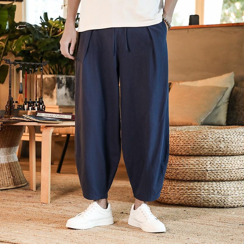 Fashion Chinese Style Linen PantsLoose Large-Veeddydropshipping