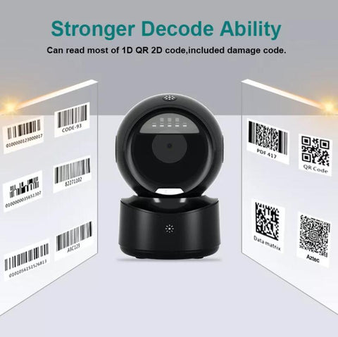  Omnidirectional Hands-Free Wired USB Big Bar code Reader 1D QR Screen Barcodes Scanning-Veeddydropshipping