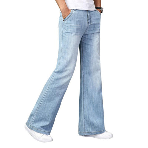 Jeans Mens Boot Cut Denim Pants Loose Fashion-MF00510-Veeddydropshipping