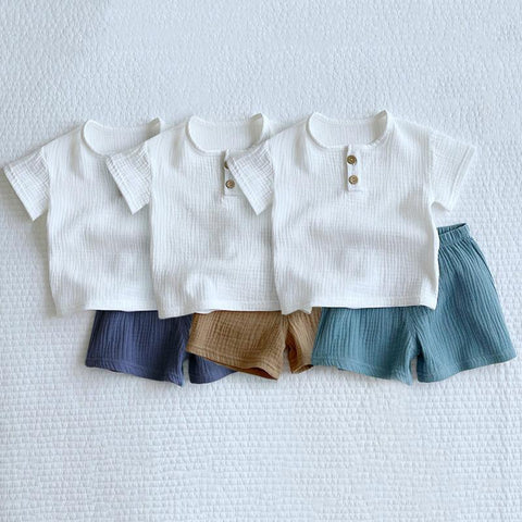 Baby Boy Clothing Set Summer Organic Cotton Children Clothing For Boy-TB00758-Veeddydropshipping