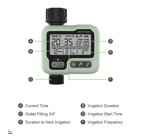 Automatic Water Timer Garden Digital Irrigation Machine-HA01524-Veeddydropshipping