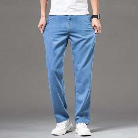 Spring Summer Men&#39;s Business Fashion Straight Thin Jeans 2023 New Stretch-TB01302-Veeddydropshipping