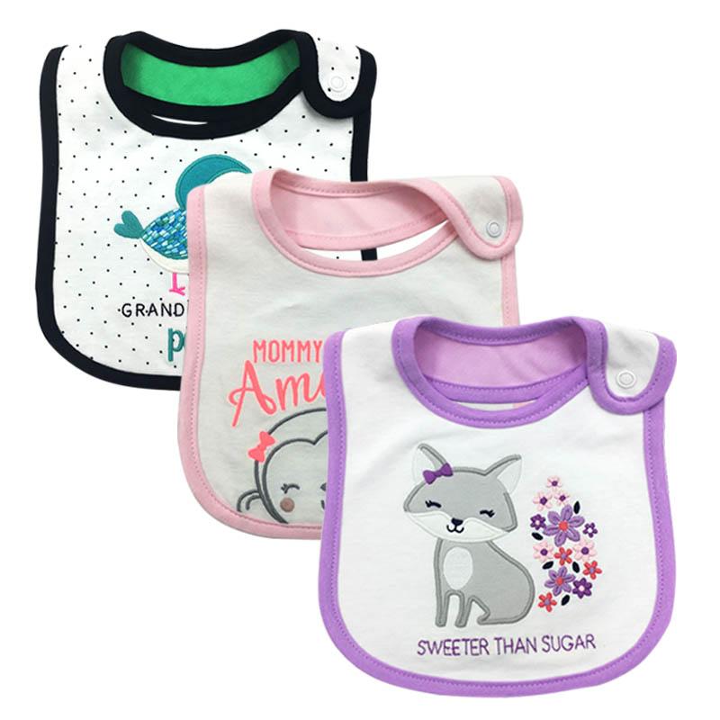 100%Cotton Baby Bib Infant Saliva Towels Baby Wear Cartoon Accessories-TB00483-Veeddydropshipping