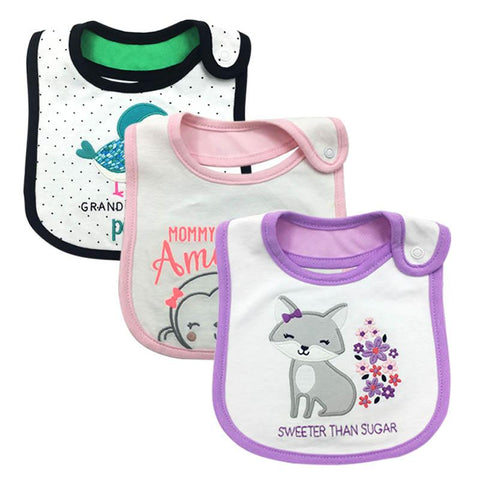 100%Cotton Baby Bib Infant Saliva Towels Baby Wear Cartoon Accessories-TB00483-Veeddydropshipping