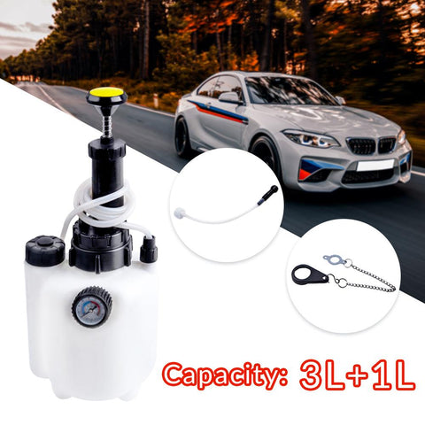 Manual Brake Clutch Fluid Bleeder Kit Car Brake Oil Change Pot-AM00166-Veeddydropshipping