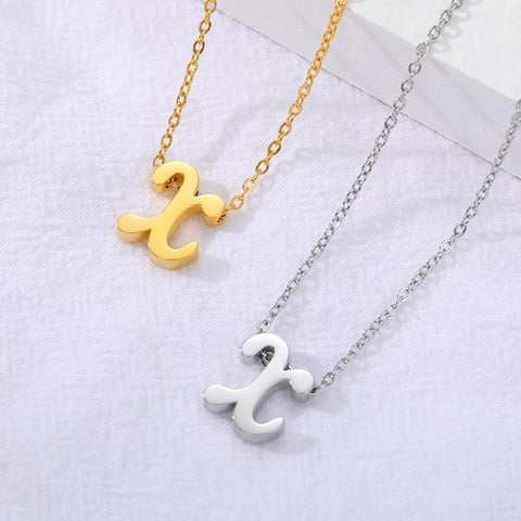 Letter Necklaces For Women Stainless  Necklace Jewelry -JW01251-Veeddydropshipping