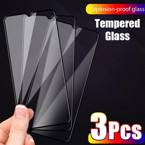 3PCS Black Glass For Realme GT Neo 2 Tempered Glass For Realme 7 8 Q3 GT 2-PA00564-Veeddydropshipping
