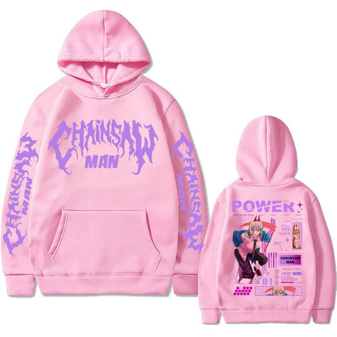 Hoodies Power Double Sided Printed Hooded Sweatshirt-MF00042-Veeddydropshipping