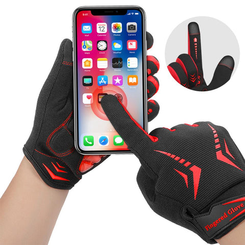 Autumn Winter Gloves Full Finger Bike Gloves Touchscreen Bicycle Gloves Anti-slip -OS00986-Veeddydropshipping