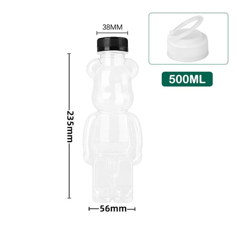 Tea Bottle Puppet Bear Shaped Thickened Net Cup-HA01274-Veeddydropshipping