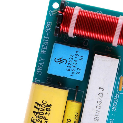 1pc Speaker 3 Way Audio Frequency Divider Treble + Midrange + Bass -CE00902-Veeddydropshipping
