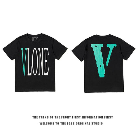 VLONE men/women short-sleeved streetwear cigarette letters loose-TB01128-Veeddydropshipping