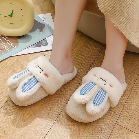 Rabbit Couples Winter Shoes Warm Plush Anti-slip-BS01169-Veeddydropshipping
