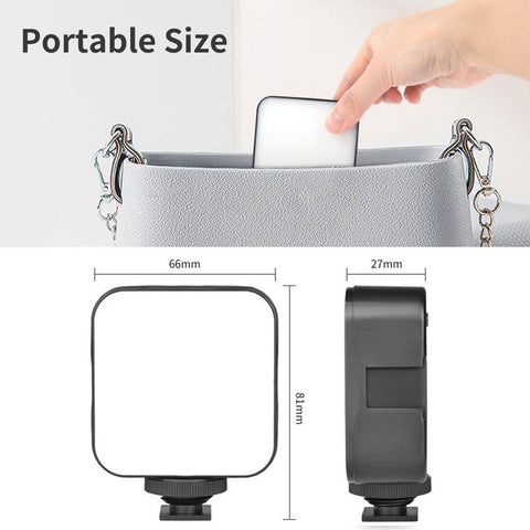 6500K LED Video Light Camera Fill Lights Lamp with 3 Cold Shoe Portable -CE00387-Veeddydropshipping