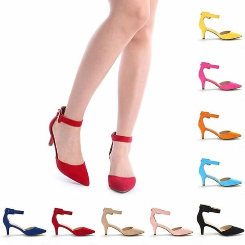 Thick Heel Pumps Wedding Party Shoe Newest Women-BS00948-Veeddydropshipping