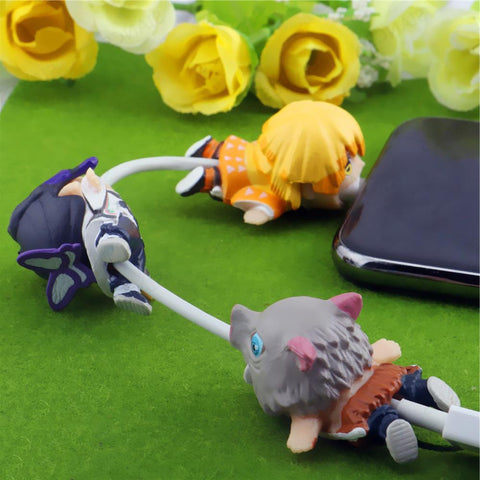 Cartoon Protector Cable Charger Demon Slayer Anime USB Cable Protector Organizador -CE00133-Veeddydropshipping