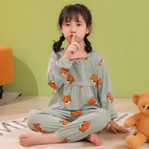 New Fashion 2022 Spring Children Pajamas Set Long Sleeve Autumn Kids-TB01103-Veeddydropshipping