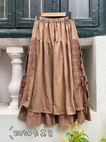 Layers Princess Lace Patchwork Boutique Skirt-WF00442-Veeddydropshipping