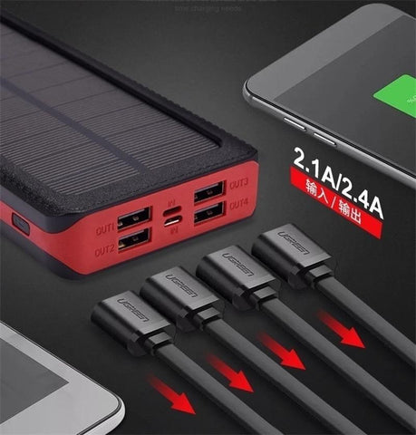 80000mAh Wireless Power Bank Solar External Battery Fast Charger Large Capacity 4 USB-PA00462-Veeddydropshipping