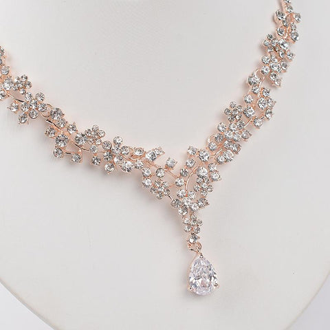 Stud Earring Fashion Jewelry set for Women Bridal -JW00344-Veeddydropshipping
