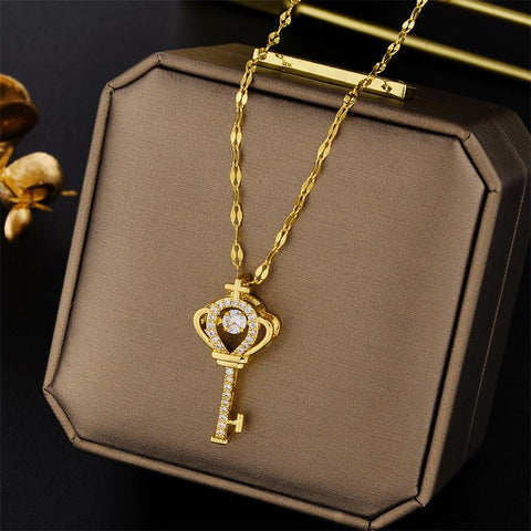 Luxury Zircon Crystal Pendant Necklaces For Women -JW01181-Veeddydropshipping