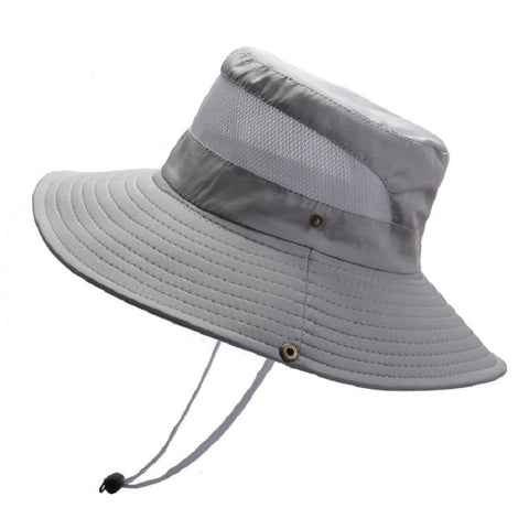 Adult Bucket Hat New Summer Mesh Breathable Fisherman  Outdoor Hiking-OS00442-Veeddydropshipping
