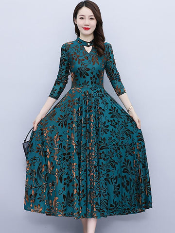 Hollow Out Sexy Midi Dress Women Casual Party Dress-WF00323-Veeddydropshipping