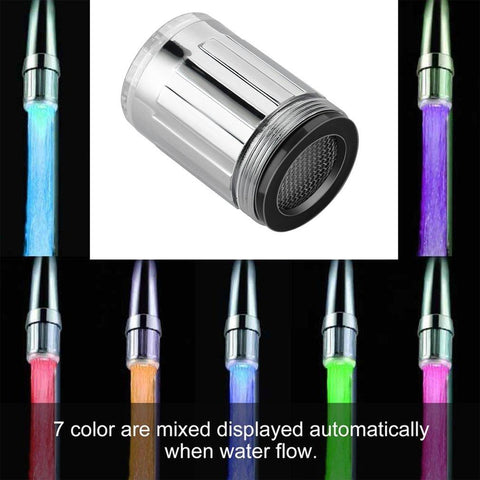 LED Temperature Sensitive 3-Color Light-up Faucet Kitchen Bathroom -CE00601-Veeddydropshipping