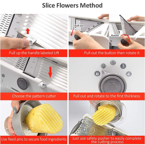 Adjustable Mandoline Slicer Stainless Steel Grater-HA01945-Veeddydropshipping