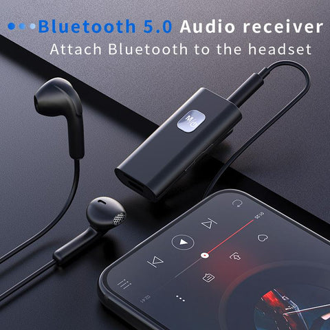 Bluetooth 5.0 Receiver Adapter Wireless Audio Adapter 3.5mm AV/AUX Jack -CE01280-Veeddydropshipping