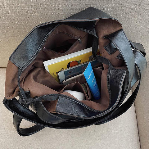 Female Luxury Soft Leather Messenger Bag Big All Match Handbags Women-BS00118-Veeddydropshipping