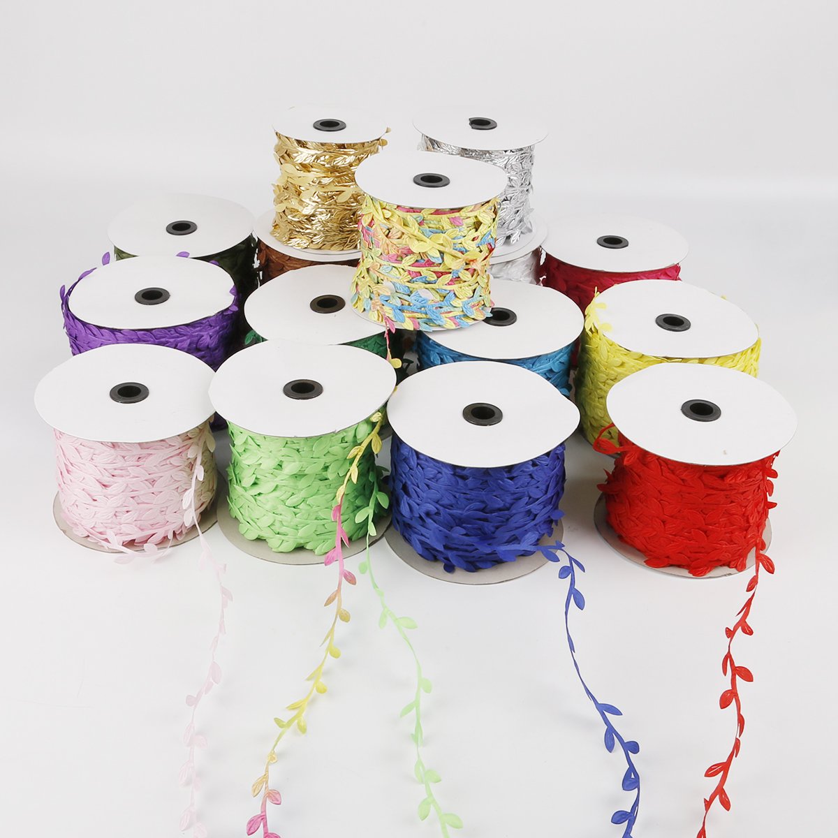 Embroidery Leaves Ribbons Trims Flower For Sewing-HA00188-Veeddydropshipping