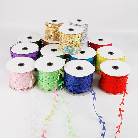 Embroidery Leaves Ribbons Trims Flower For Sewing-HA00188-Veeddydropshipping