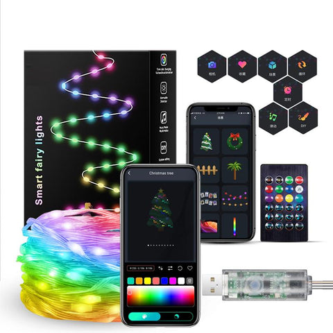 Wedding Decoration LED Smart Garland RGBIC String Lights Easter App-TI00928-Veeddydropshipping