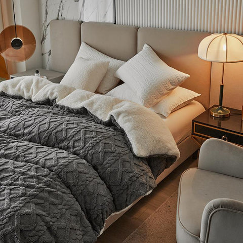 Wool Blanket Double Layer Thickening Blanket-HA00576-Veeddydropshipping