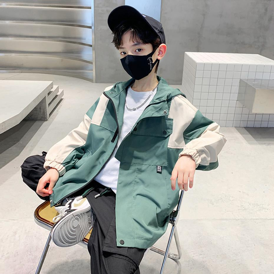Boys Jacket Outerwear Patchwork Kids Coats-Veeddydropshipping