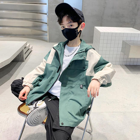 Boys Jacket Outerwear Patchwork Kids Coats-Veeddydropshipping
