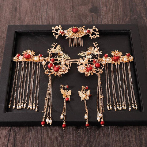 Hair Combs Chinese Wedding Accessories Headband  -JW00520-Veeddydropshipping